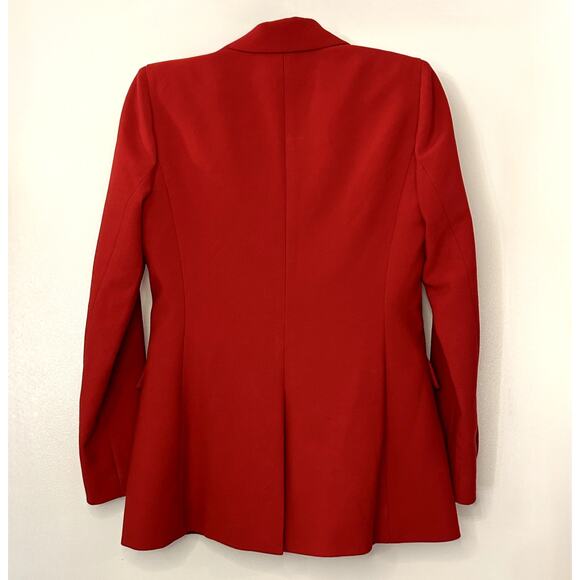 Alice + Olivia Denny Boyfriend Blazer 6 Red Single Button Tailored Jacket Suit - Picture 16 of 16